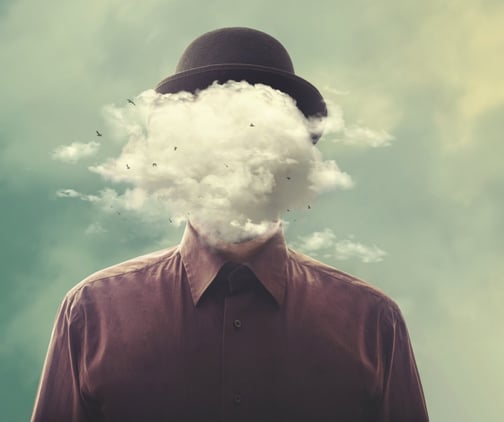 surreal-man-head-in-the-cloud-picture-id861553788