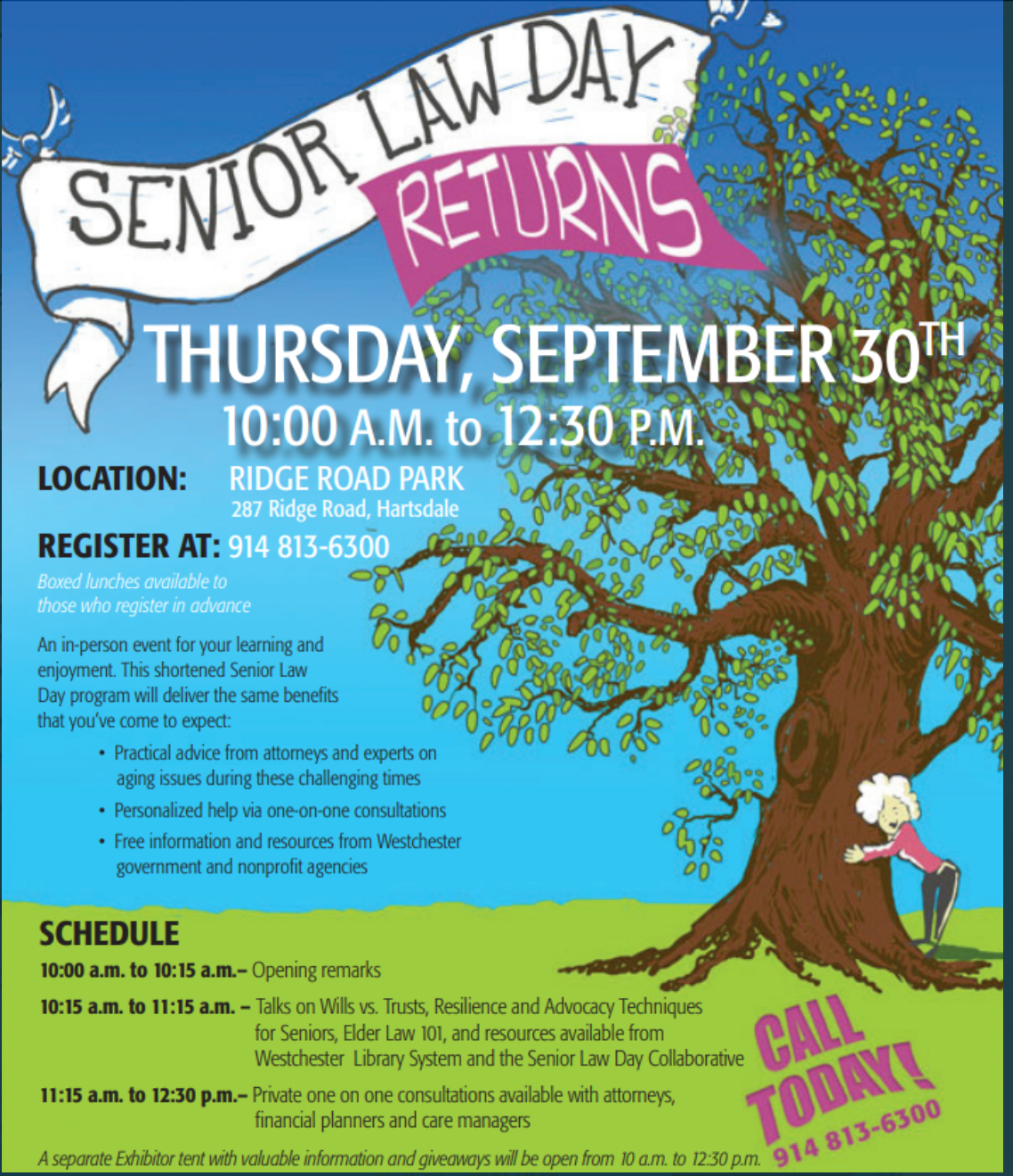 SENIOR LAW DAY RETURNS TO WESTCHESTER COUNTY SEPTEMBER 30